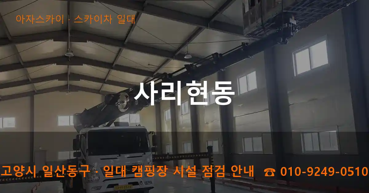 고양 일산동구 사리현동 스카이차 일대 작업