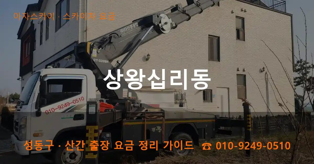 성동구 상왕십리동 스카이차 요금 작업
