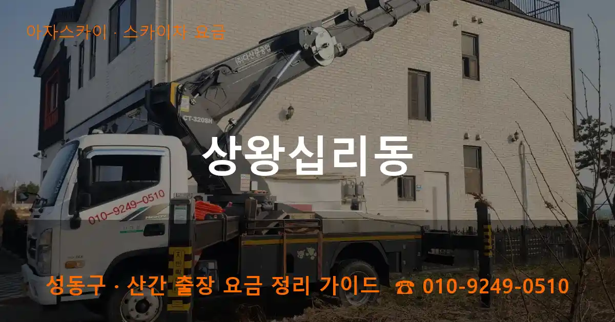성동구 상왕십리동 스카이차 요금 작업