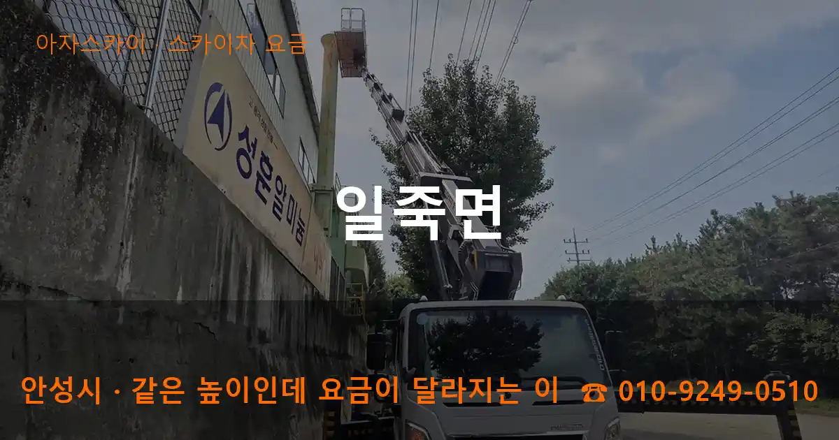 안성시 일죽면 스카이차 요금 작업