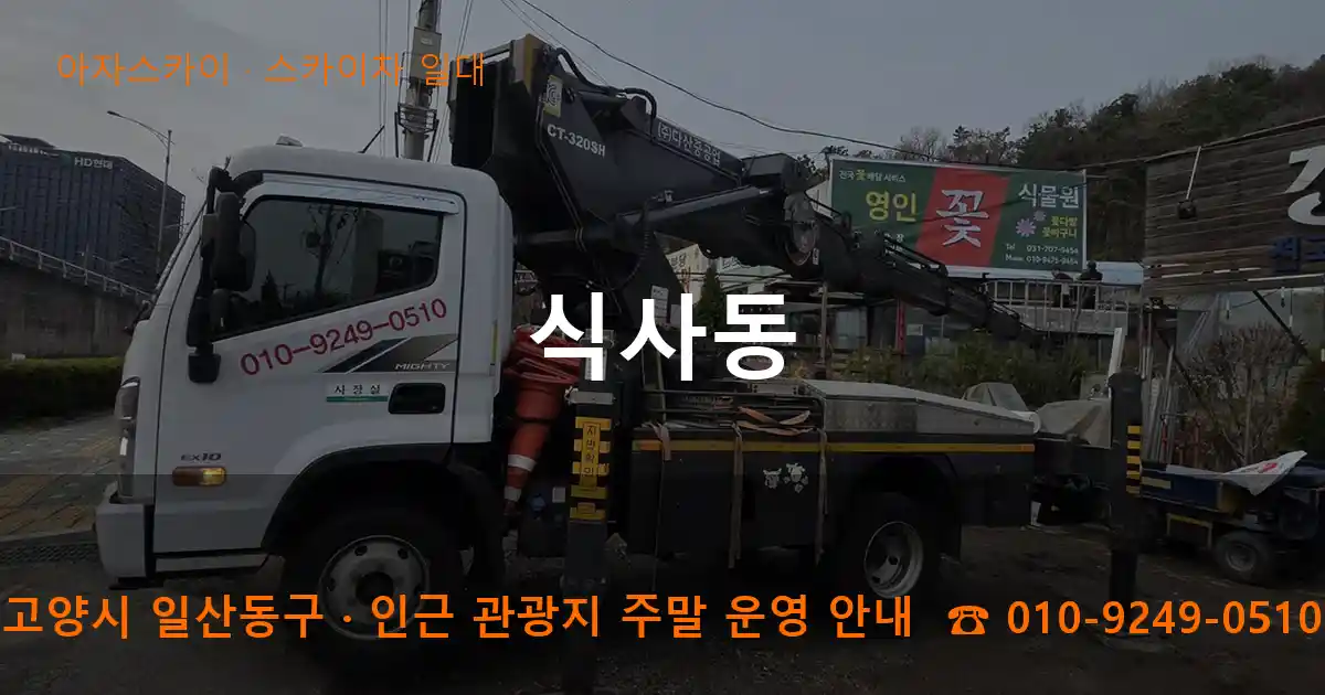 고양 일산동구 식사동 스카이차 일대 작업