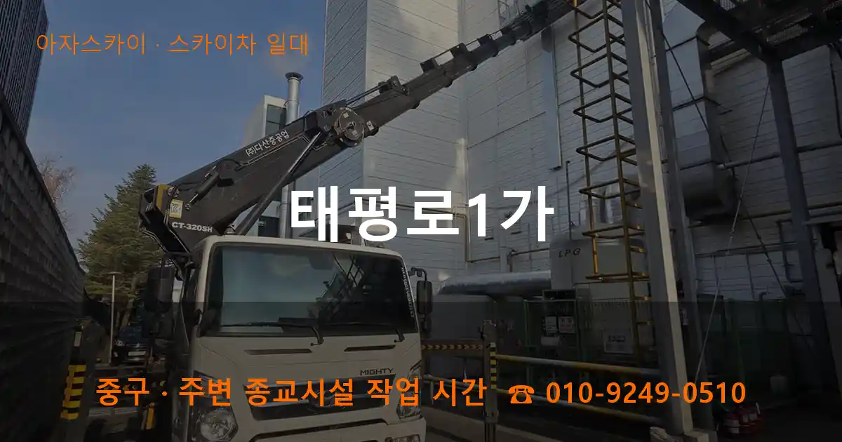 중구 태평로1가 스카이차 일대 작업