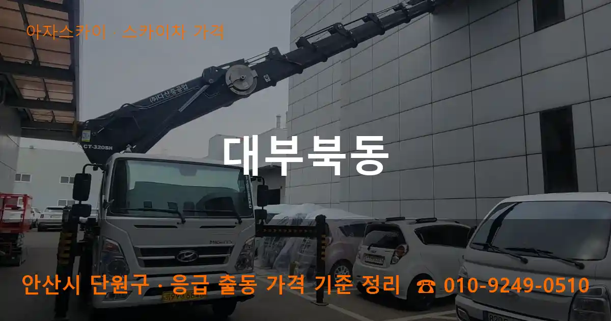 안산 단원구 대부북동 스카이차 가격 작업