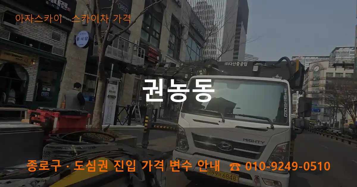 종로구 권농동 스카이차 가격 작업
