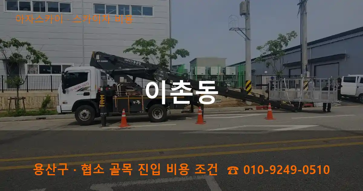 용산구 이촌동 스카이차 비용 작업