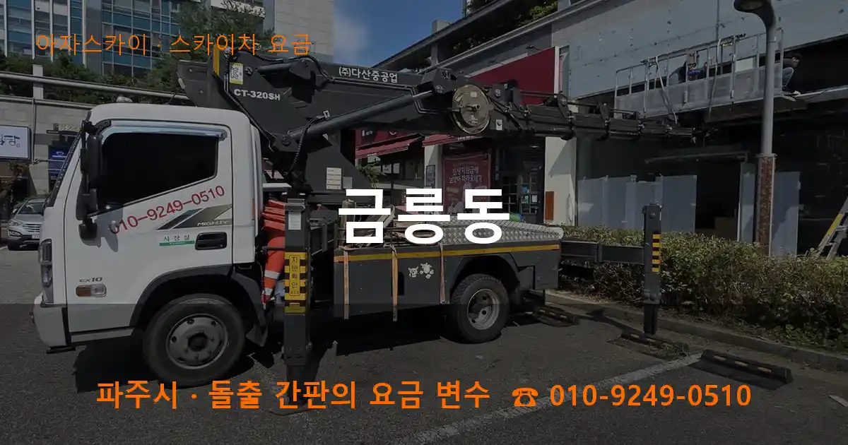 파주시 금릉동 스카이차 요금 작업