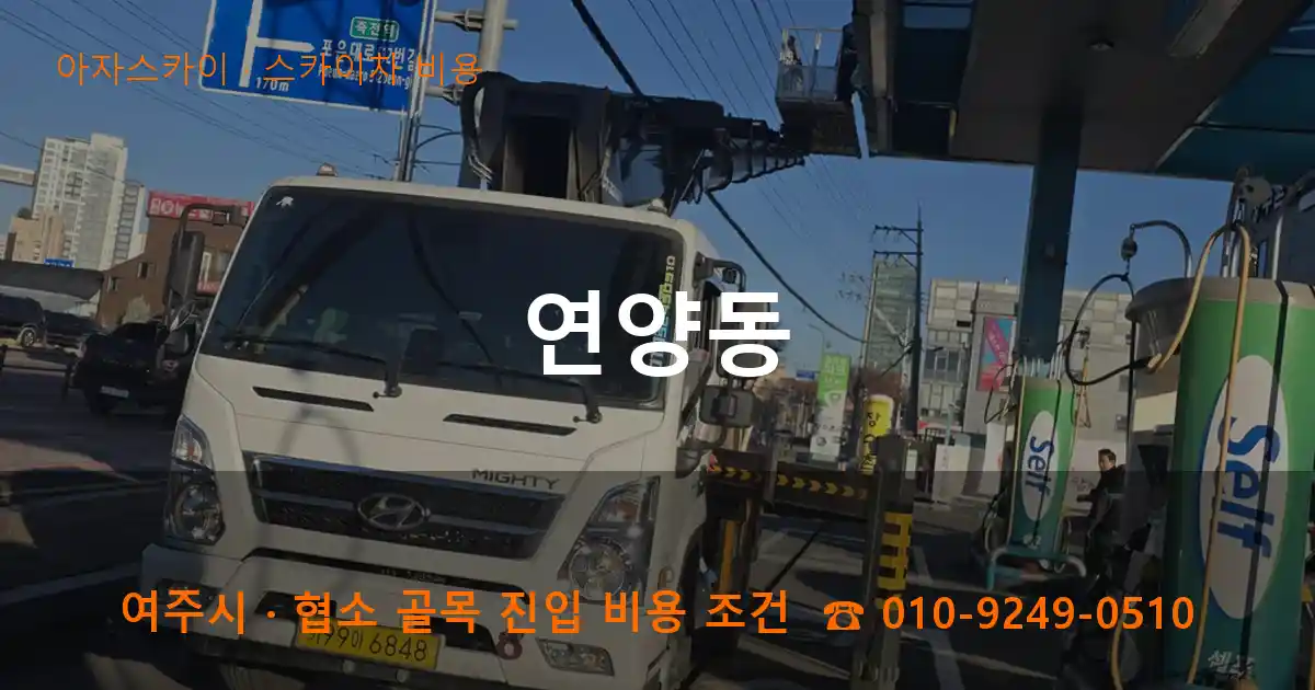 여주시 연양동 스카이차 비용 작업