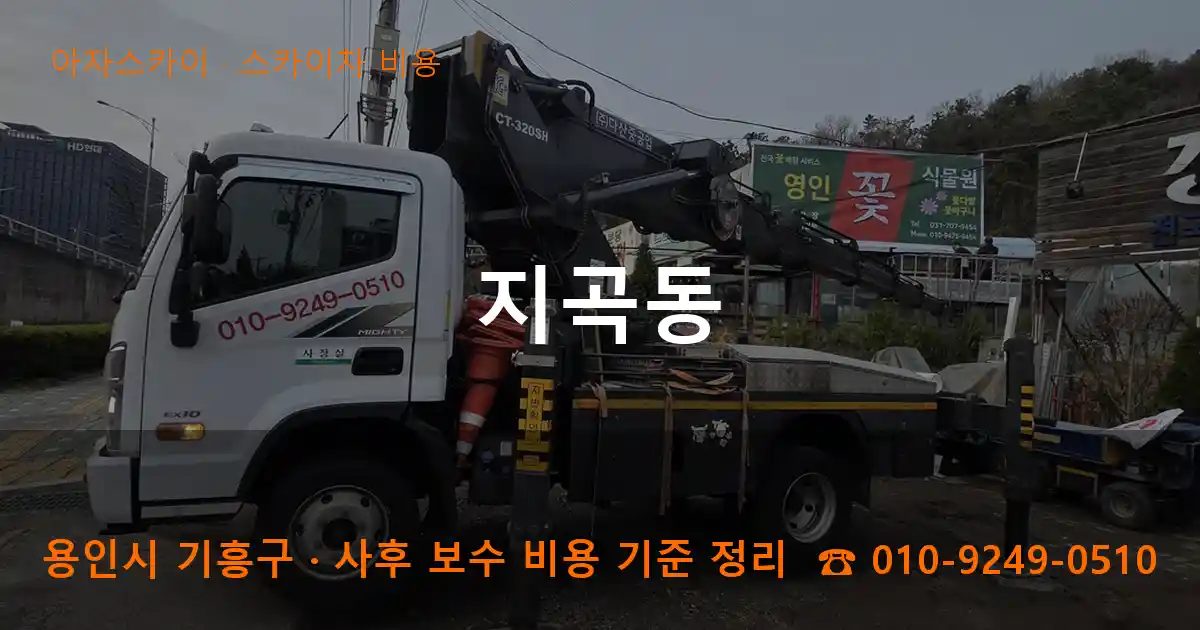 용인시 기흥구 지곡동 스카이차 비용 작업