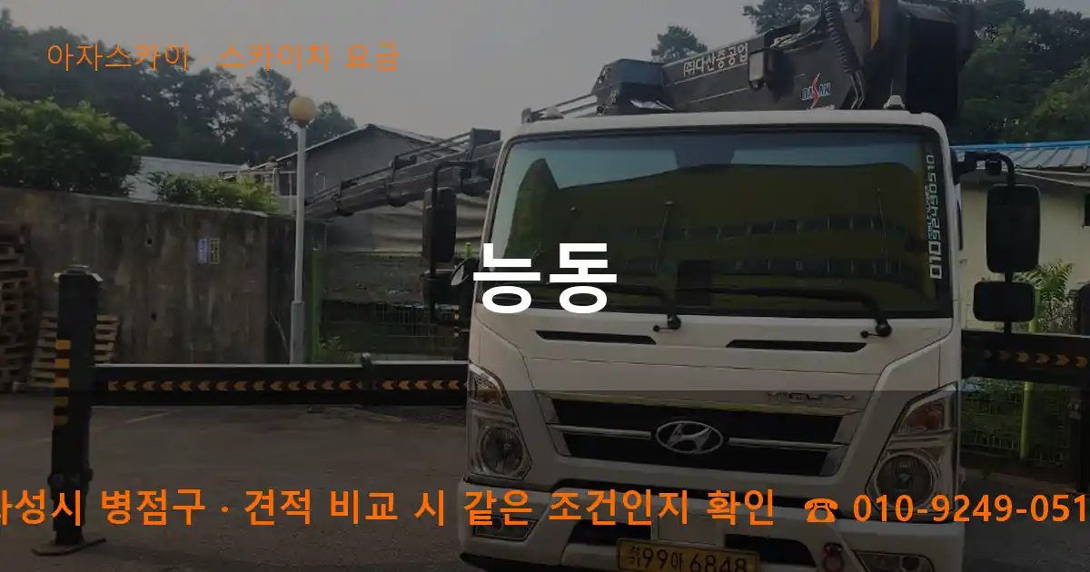 화성시 병점구 능동 스카이차 요금 작업