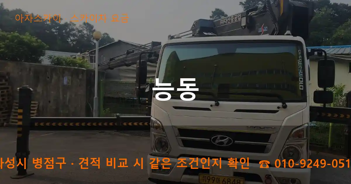 화성시 병점구 능동 스카이차 요금 작업