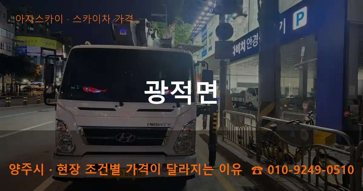 양주시 광적면 스카이차 가격 작업