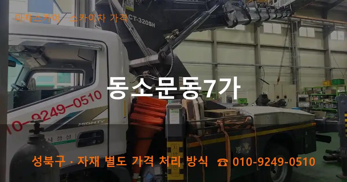성북구 동소문동7가 스카이차 가격 작업