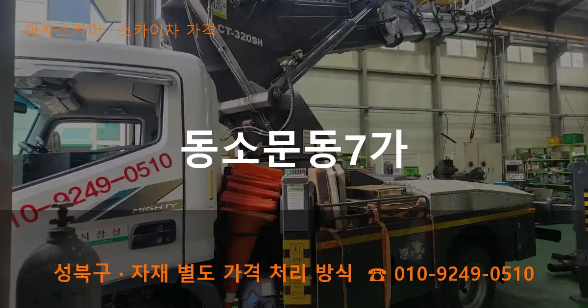 성북구 동소문동7가 스카이차 가격 작업
