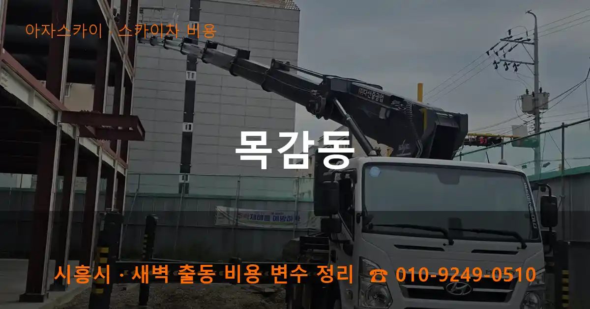시흥시 목감동 스카이차 비용 작업