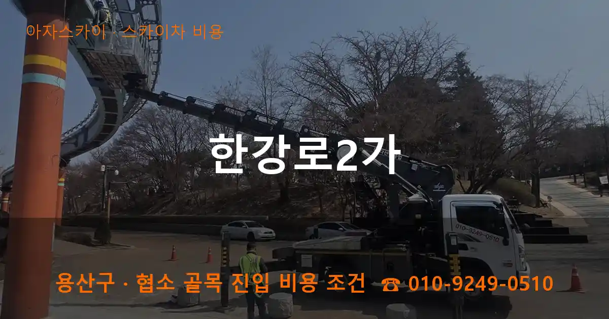 용산구 한강로2가 스카이차 비용 작업