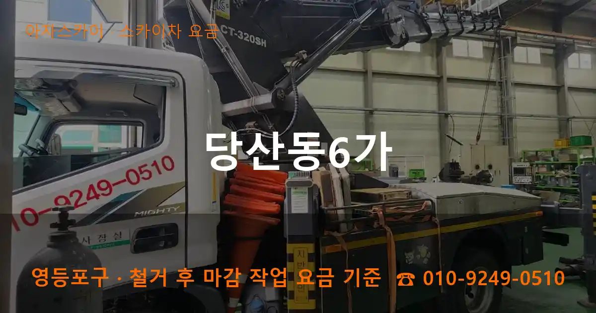 영등포구 당산동6가 스카이차 요금 작업