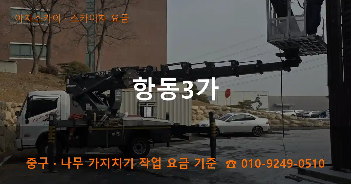 중구 항동3가 스카이차 요금 작업