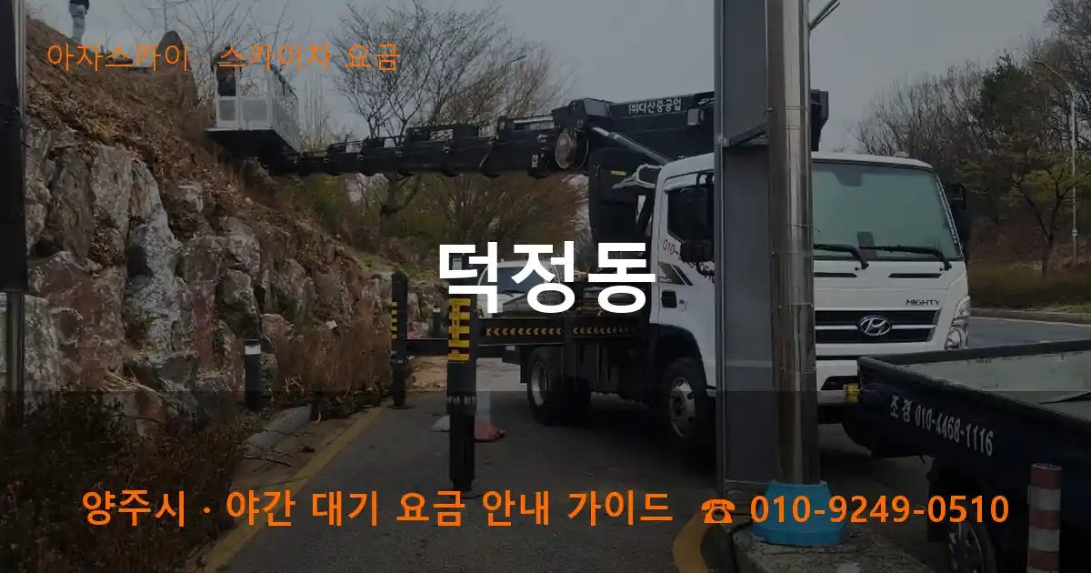 양주시 덕정동 스카이차 요금 작업