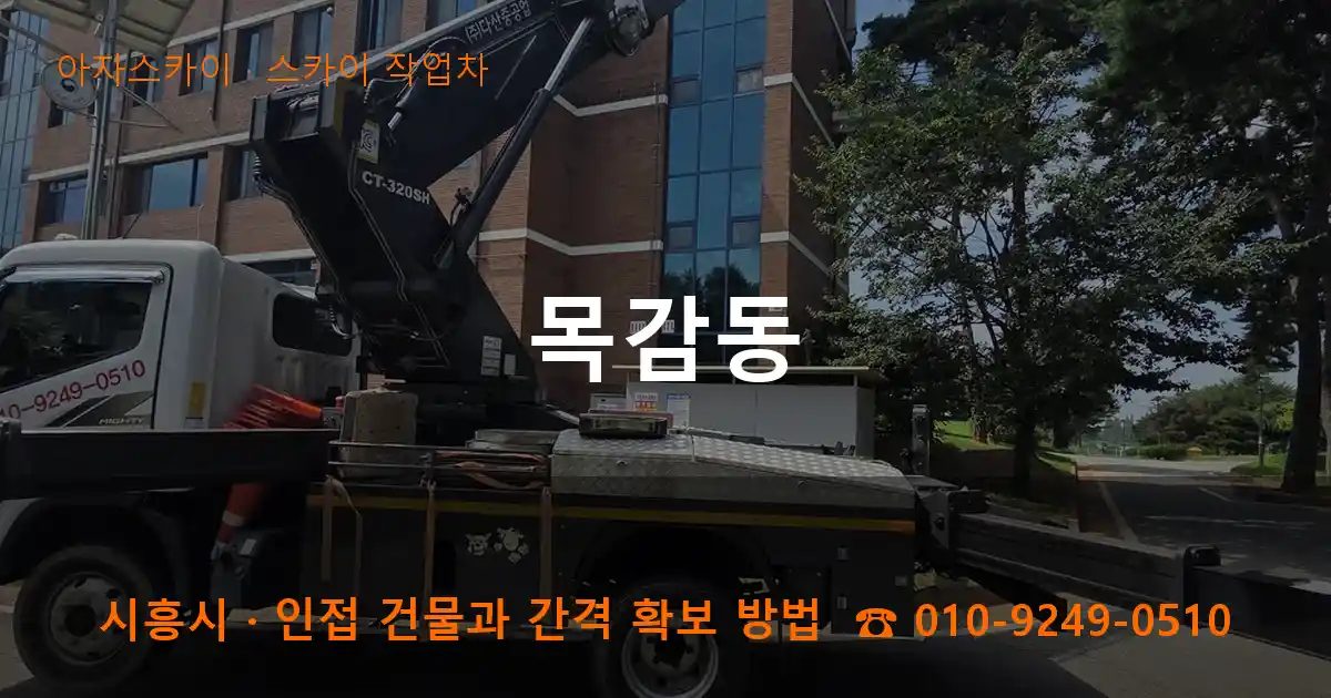 시흥시 목감동 스카이 작업차 작업