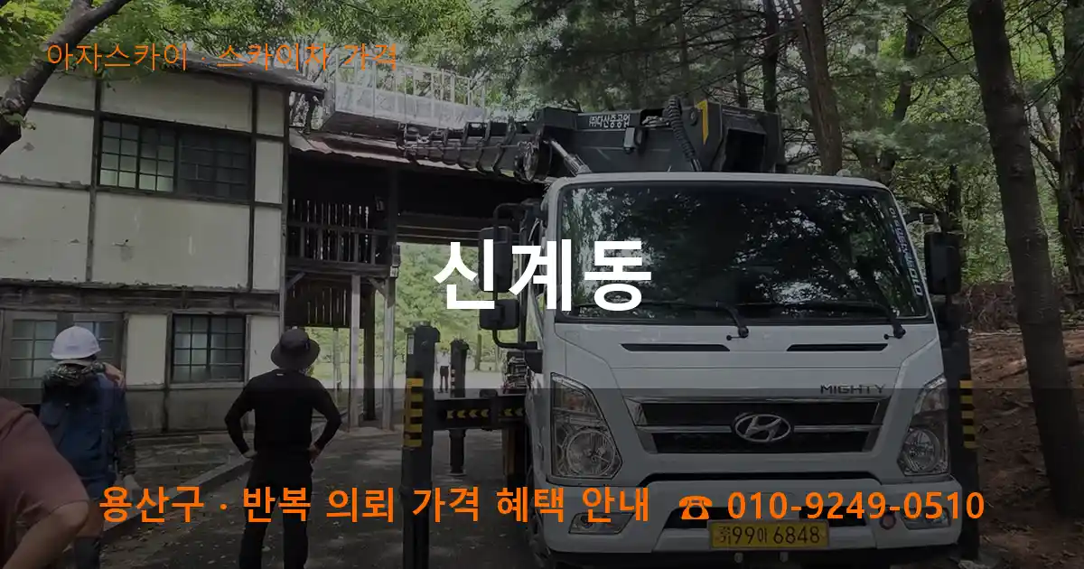 용산구 신계동 스카이차 가격 작업