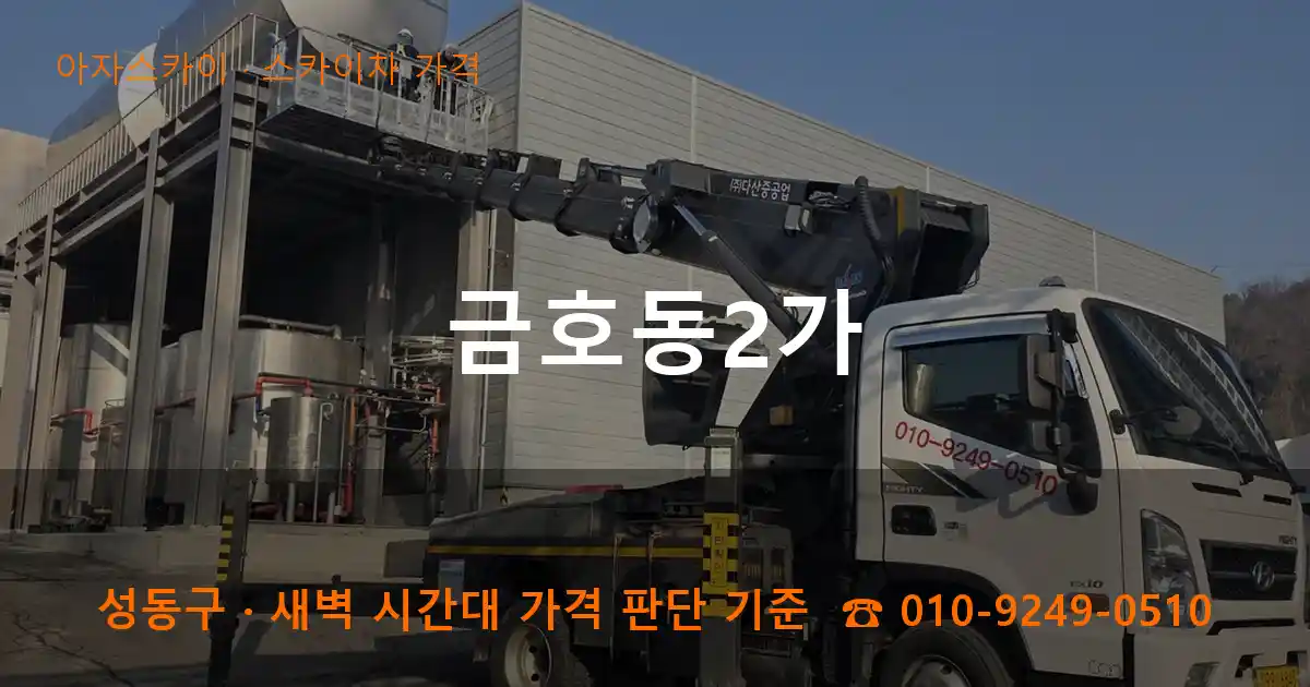 성동구 금호동2가 스카이차 가격 작업