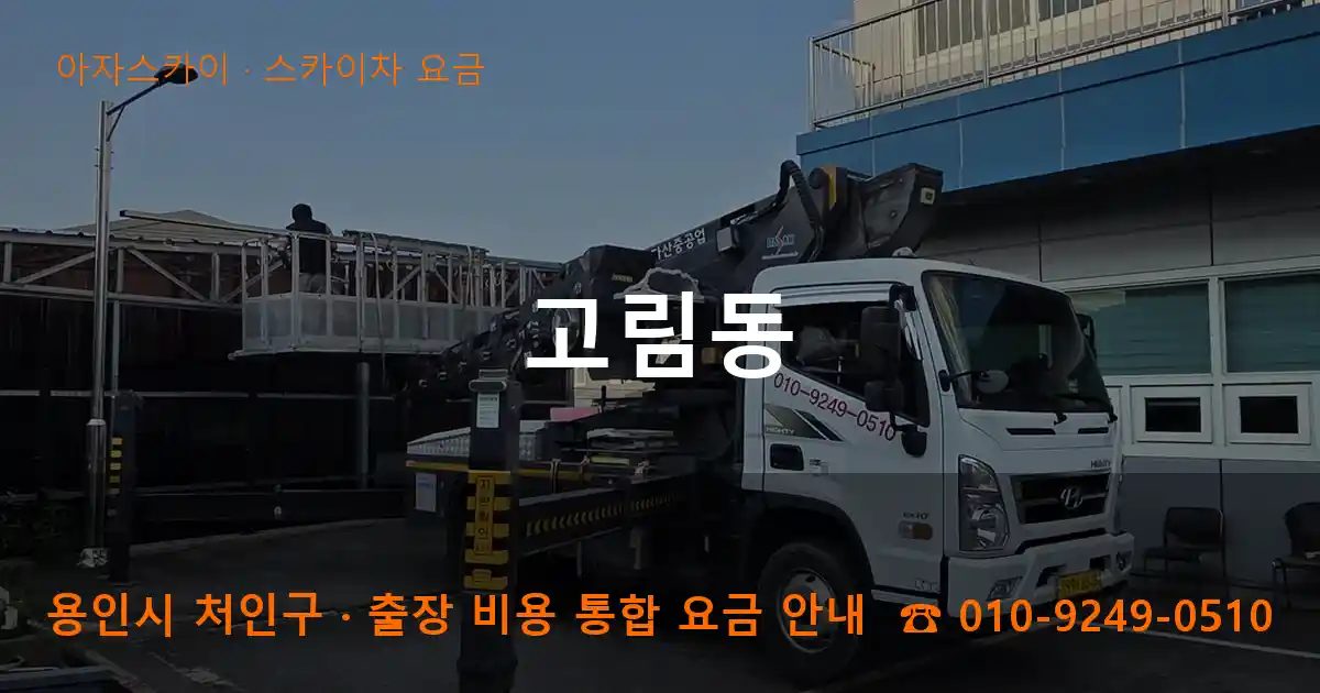 용인시 처인구 고림동 스카이차 요금 작업