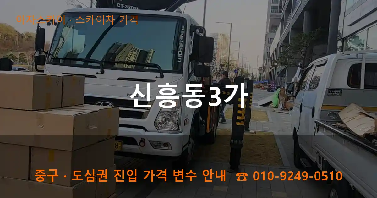 중구 신흥동3가 스카이차 가격 작업