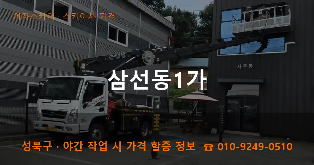 성북구 삼선동1가 스카이차 가격 작업