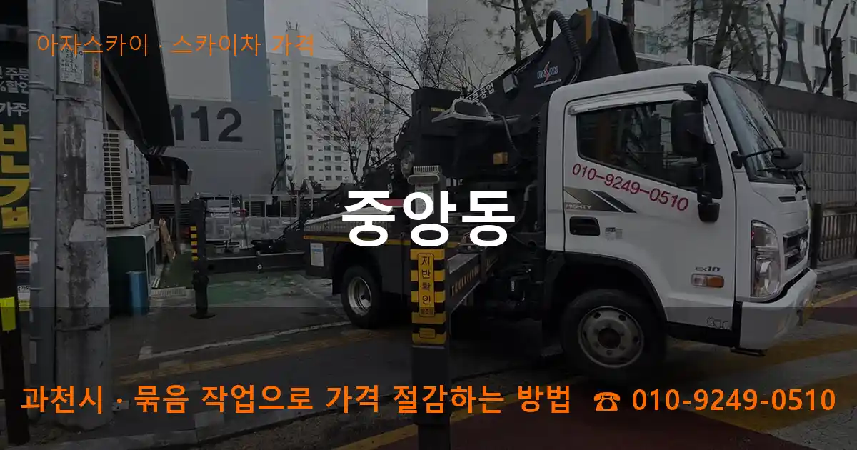 과천시 중앙동 스카이차 가격 작업