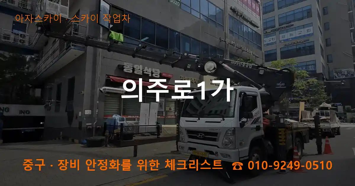 중구 의주로1가 스카이 작업차 작업