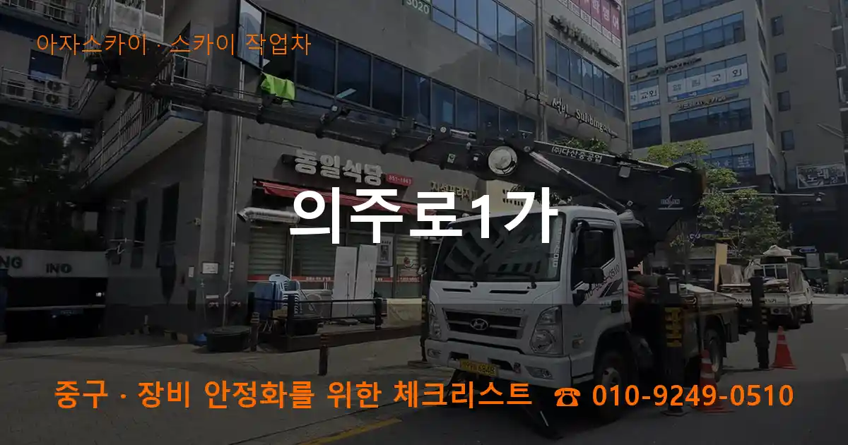 중구 의주로1가 스카이 작업차 작업