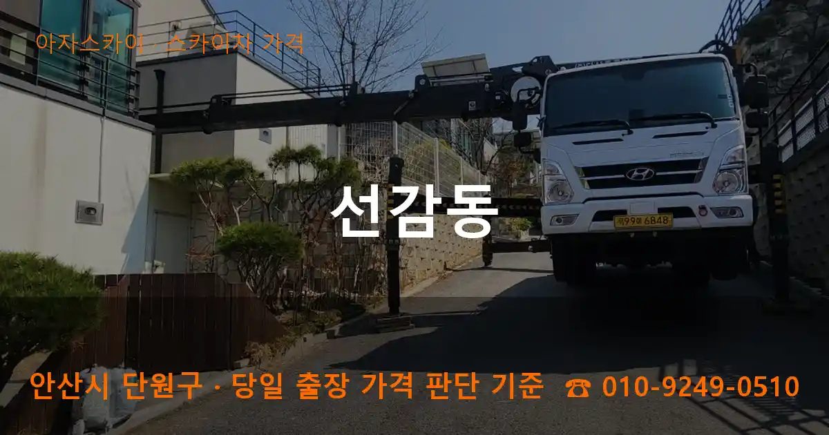 안산시 단원구 선감동 스카이차 가격 작업