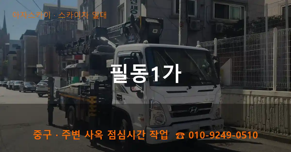 중구 필동1가 스카이차 일대 작업