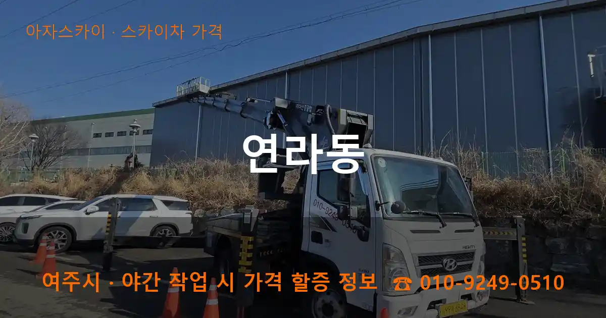 여주시 연라동 스카이차 가격 작업