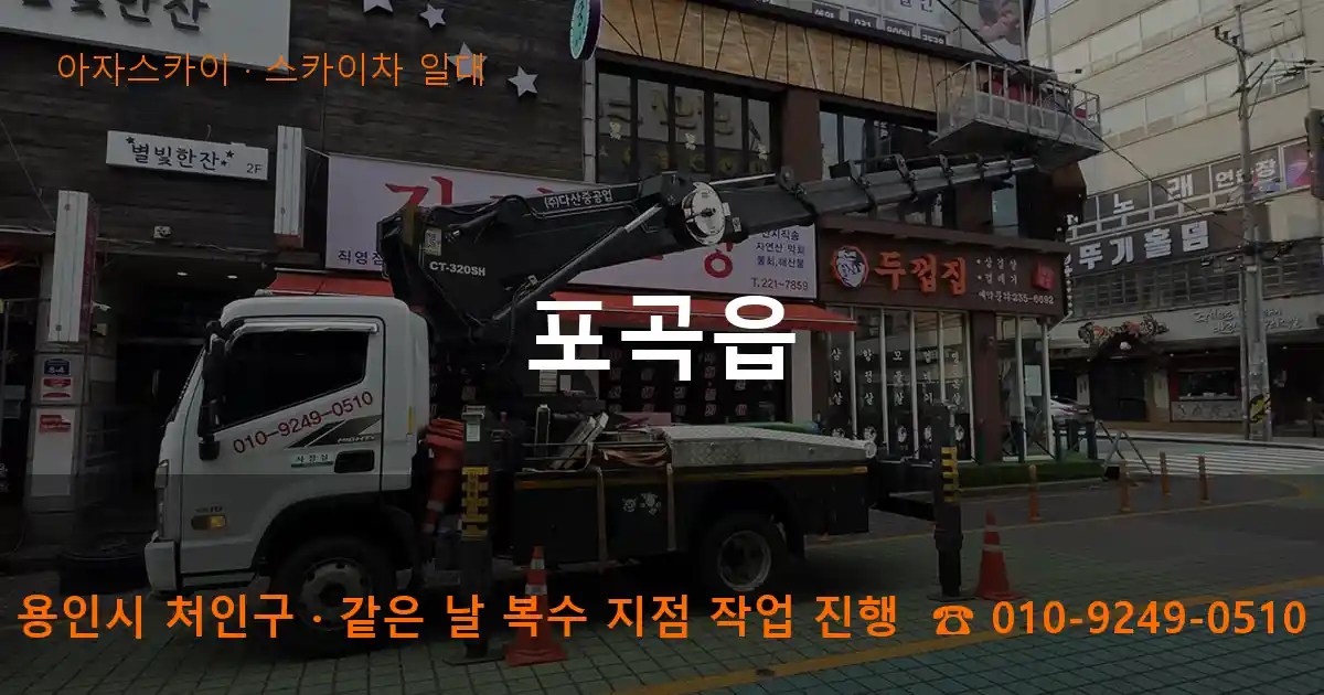 용인시 처인구 포곡읍 스카이차 일대 작업