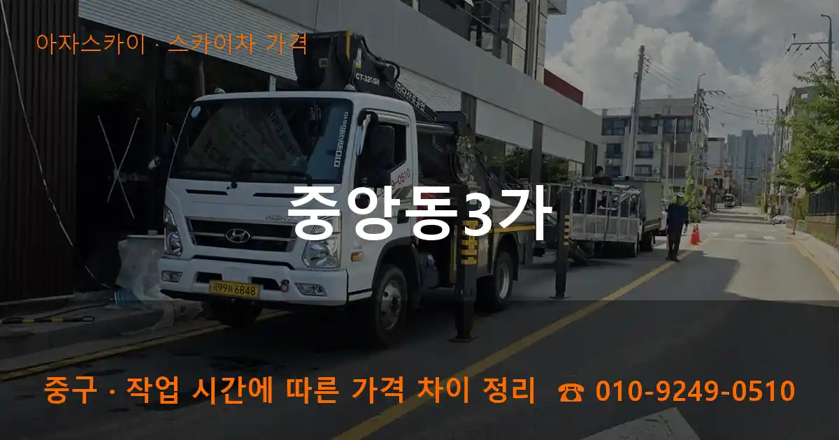중구 중앙동3가 스카이차 가격 작업