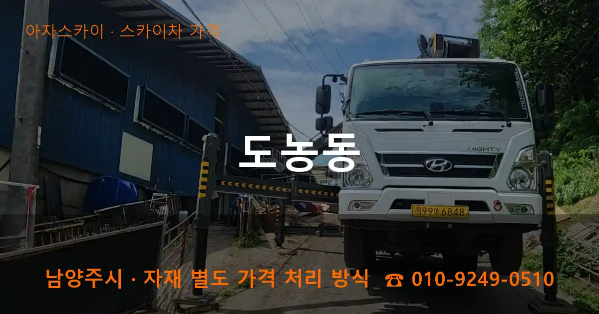 남양주 도농동 스카이차 가격 작업