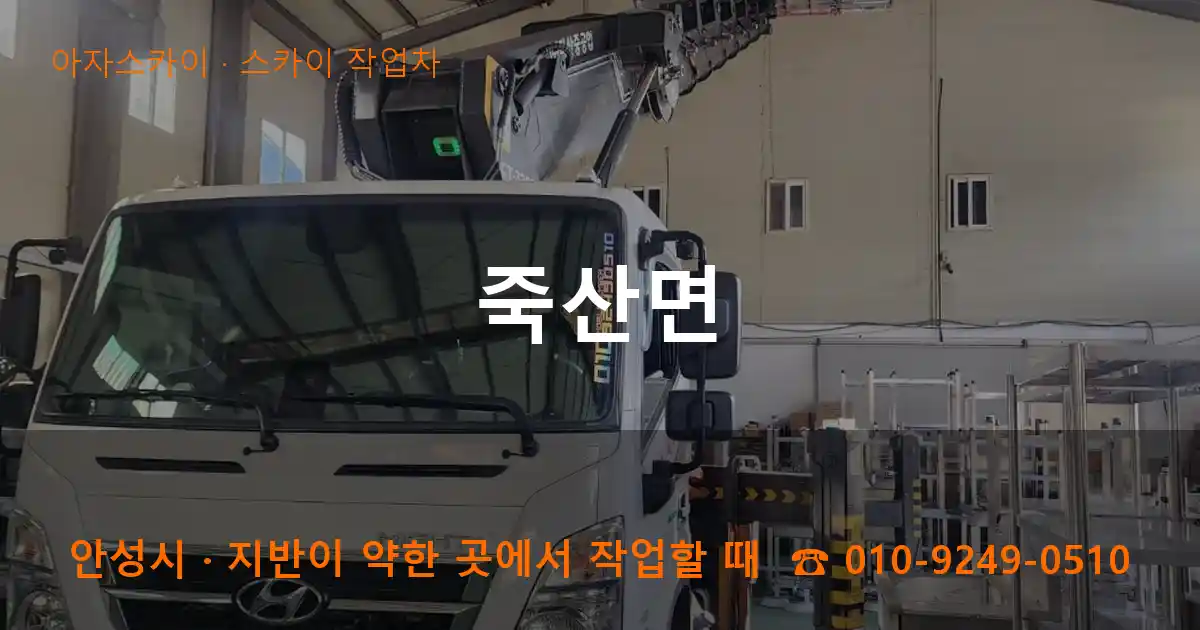 안성시 죽산면 스카이 작업차 작업