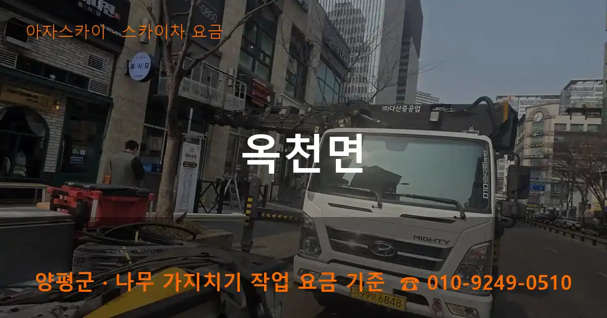 양평군 옥천면 스카이차 요금 작업