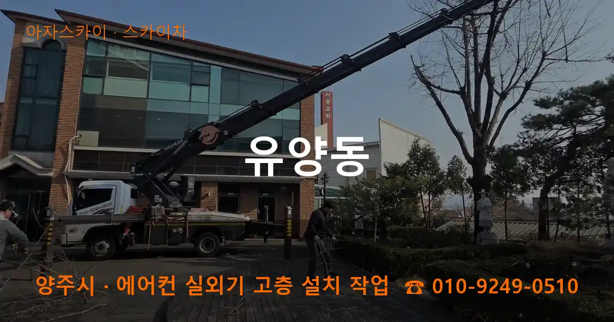 양주시 유양동 스카이차 작업