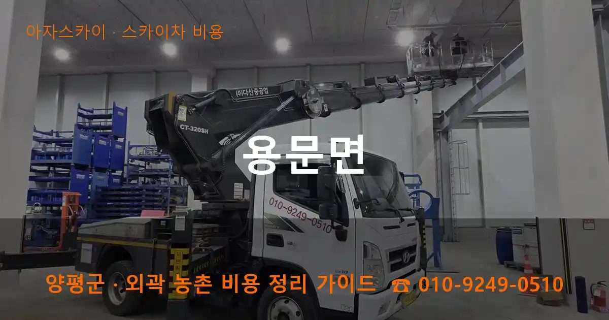 양평군 용문면 스카이차 비용 작업