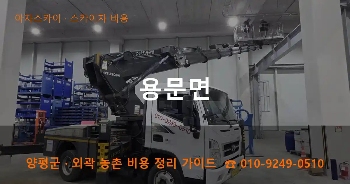 양평군 용문면 스카이차 비용 작업