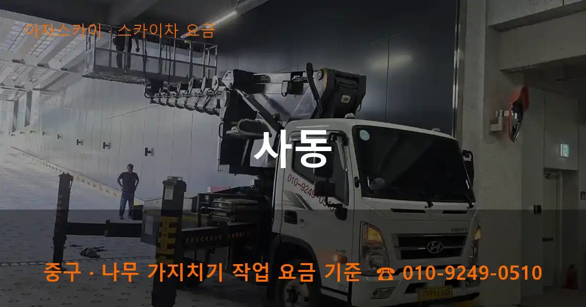 중구 사동 스카이차 요금 작업