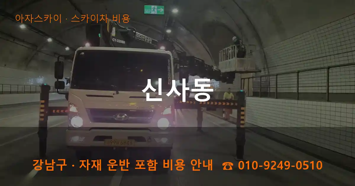 강남구 신사동 스카이차 비용 작업
