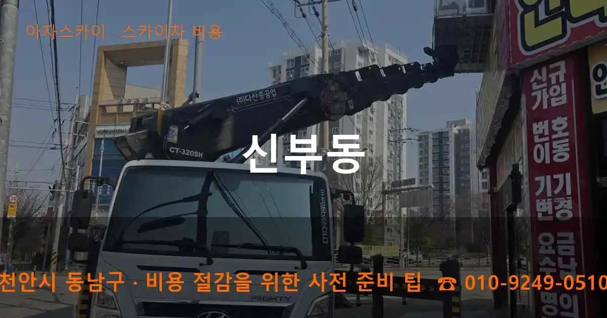 천안시 동남구 신부동 스카이차 비용 작업