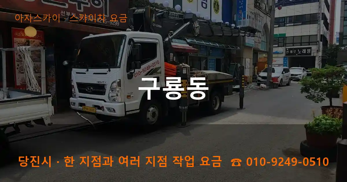 당진시 구룡동 스카이차 요금 작업