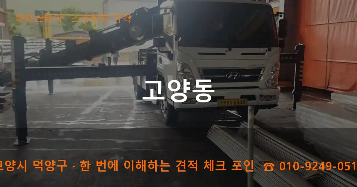 고양시 덕양구 고양동 스카이차 가격 작업