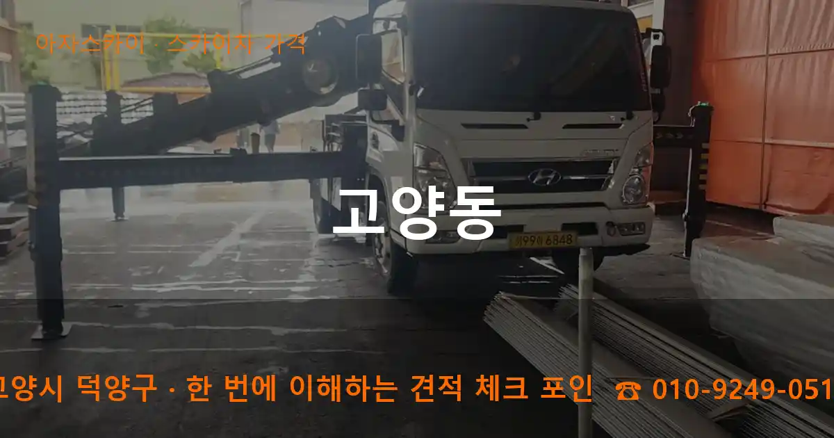 고양시 덕양구 고양동 스카이차 가격 작업