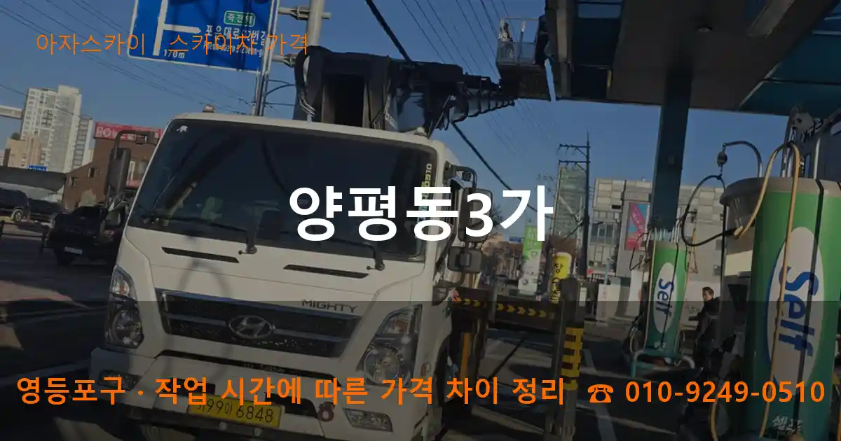 영등포구 양평동3가 스카이차 가격 작업