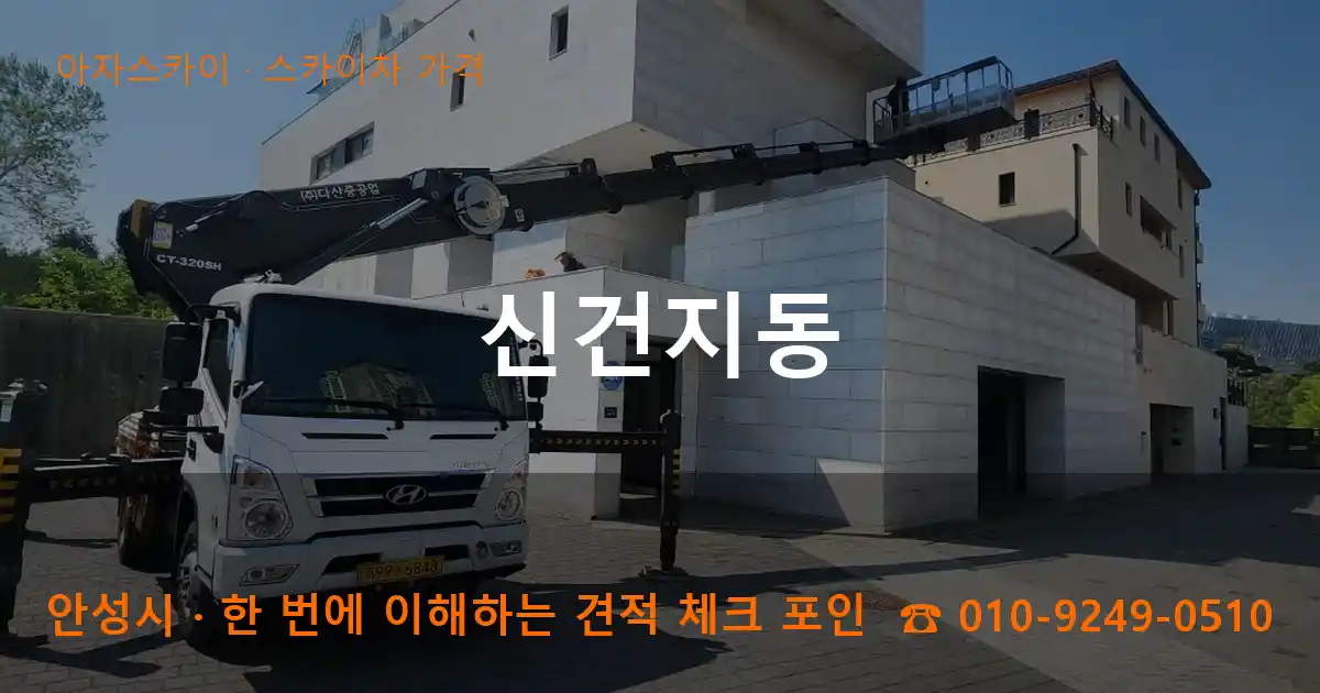 안성시 신건지동 스카이차 가격 작업